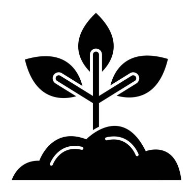 Bitki. Web simgesi basit illüstrasyon