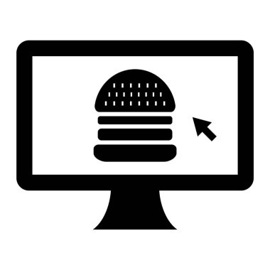 Hamburger. Web simgesi basit illüstrasyon