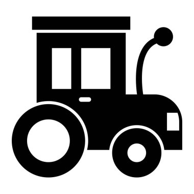 Traktör. Web simgesi basit illüstrasyon