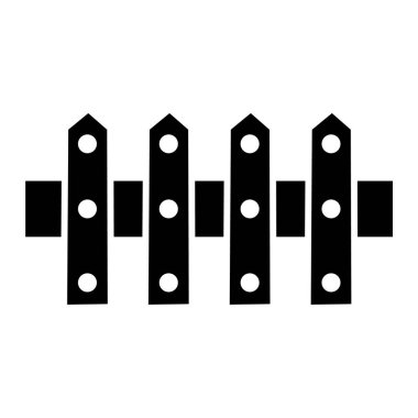 çit simgesi vektör illüstrasyonu