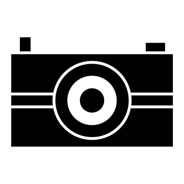 Kamera simgesi. Web için video oynatıcı vektör simgelerinin basit illüstrasyonu