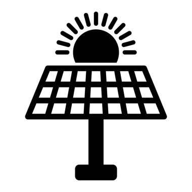 Güneş paneli. Basit resimleme