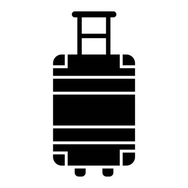 seyahat valizi simgesi. Ağ için bagaj taşıyıcı simgelerinin basit çizimi