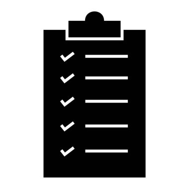 Kontrol listesi. Web simgesi basit illüstrasyon