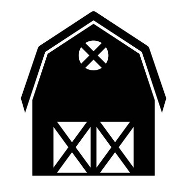 Ahır. Web simgesi basit illüstrasyon