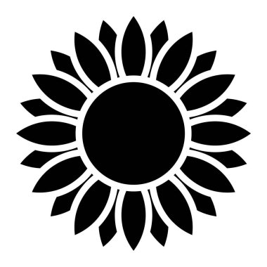 Ayçiçeği. Web simgesi vektör illüstrasyonu