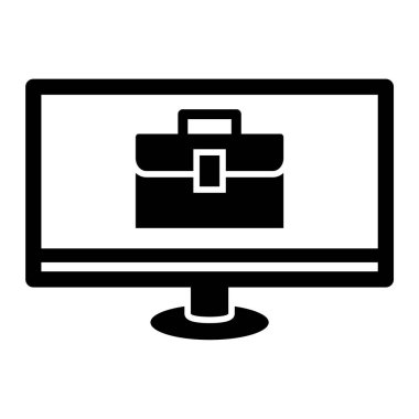 Bilgisayar. Web simgesi basit illüstrasyon