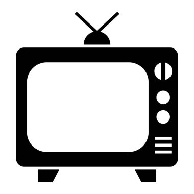 Televizyon. Web simgesi basit illüstrasyon