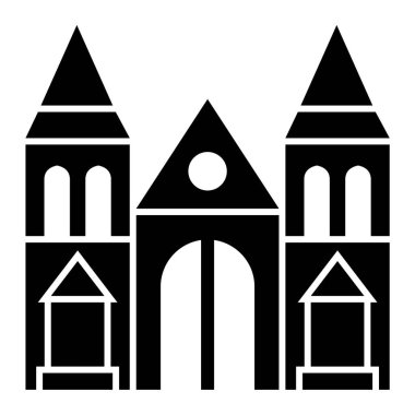 Bina. Web simgesi basit illüstrasyon