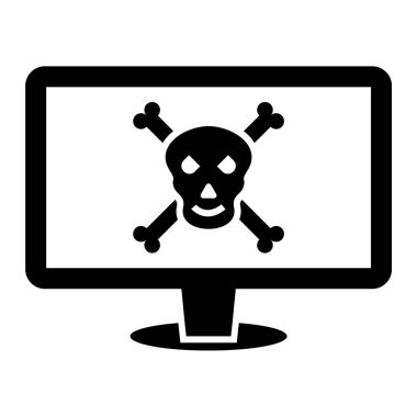 Virüs. Web simgesi vektör illüstrasyonu