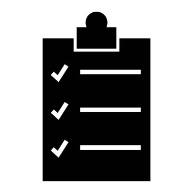 Kontrol listesi. Web simgesi basit illüstrasyon