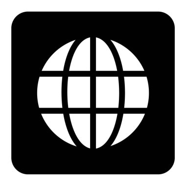 Küre. Web simgesi basit illüstrasyon