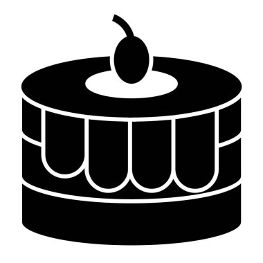 Kek. Web simgesi basit illüstrasyon