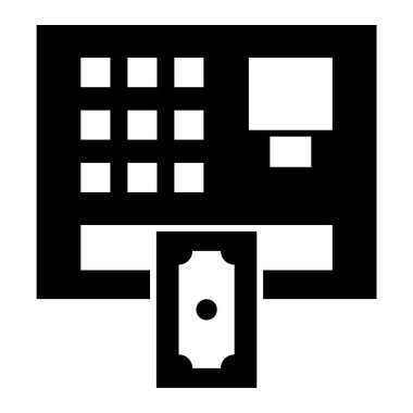 ATM 'de. Web simgesi basit illüstrasyon