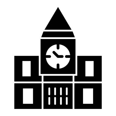 Bina. Web simgesi basit illüstrasyon