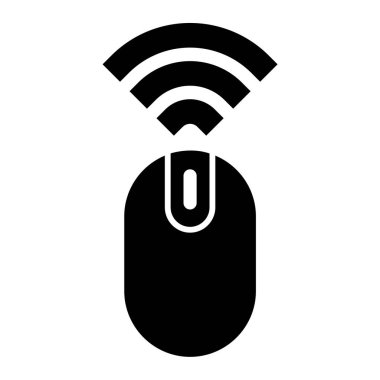 Kablosuz fare simgesi, vektör illüstrasyonu