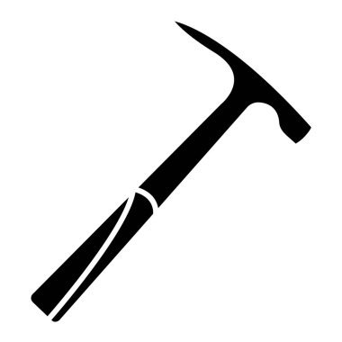 Çekiç simgesi. Web için balta vektör simgelerinin düz çizimi