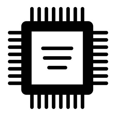 Mikroçip. Web simgesi basit illüstrasyon