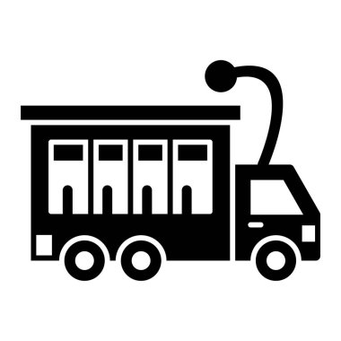 Otobüs. Web simgesi basit illüstrasyon