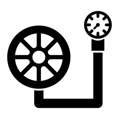 Araba tamir ikonu. Web tasarımı için hız göstergesi tekeri vektör simgelerinin basit çizimi