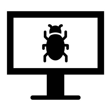 Virüs. Web simgesi vektör illüstrasyonu