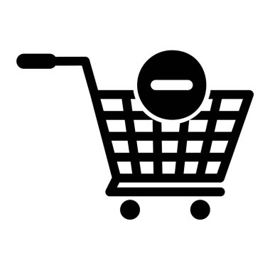 Alışveriş arabası ikonu. vektör illüstrasyonu