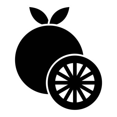 Taze portakal suyu ikonu. Web için turuncu vektör simgesinin basit çizimi