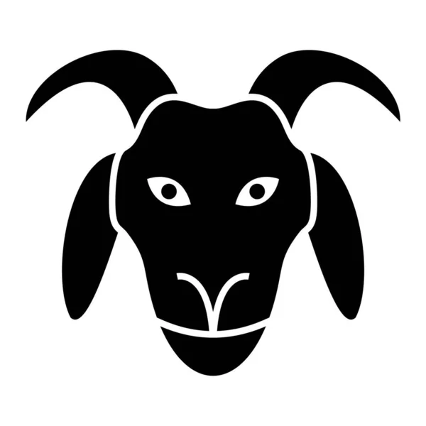 Goat Face Icon Simple Illustration — Vetor de Stock