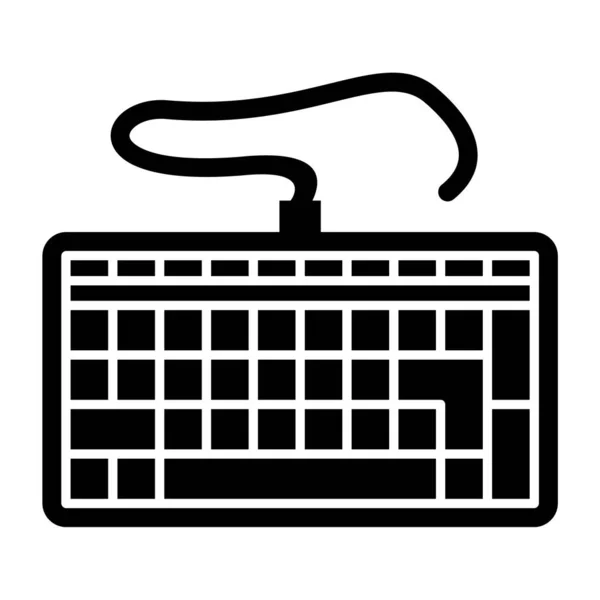Icona Della Tastiera Del Computer Contorno Illustrazione Del Mouse Vettoriale — Vettoriale Stock
