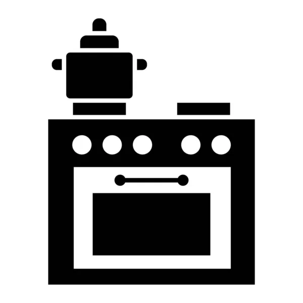 Κουζίνα Εικονίδιο Σόμπα Εικονογράφηση Περιγράμματος Διανυσματικών Εικονιδίων Φούρνου Για Ιστό — Διανυσματικό Αρχείο