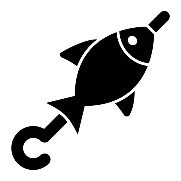 Pesce Icona Web Semplice Illustrazione — Vettoriale Stock