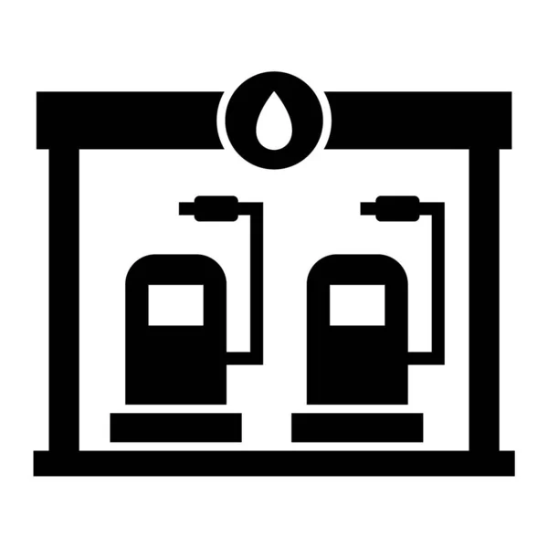 Icona Pompa Dell Olio Semplice Illustrazione Delle Icone Vettoriali Gas — Vettoriale Stock