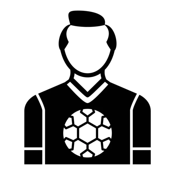 Illustration Vectorielle Icône Joueur Football — Image vectorielle