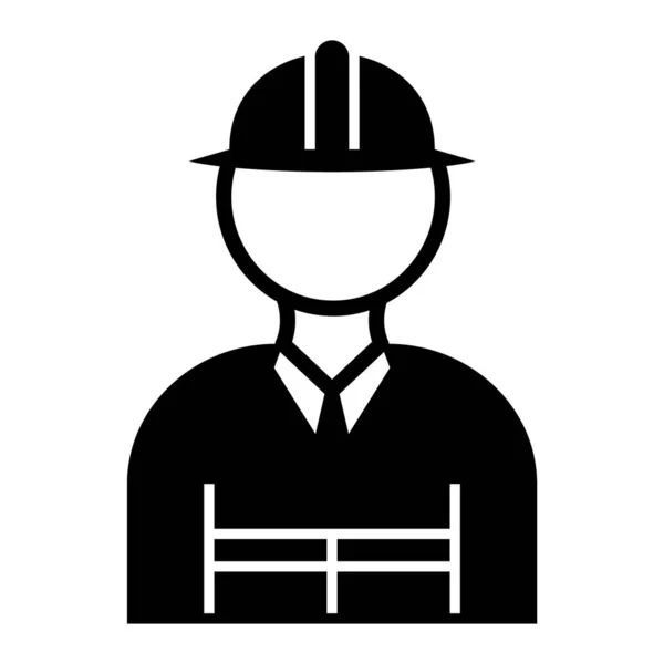Worker Icon Simple Illustration Builder Vector Icons Web — Stock Vector