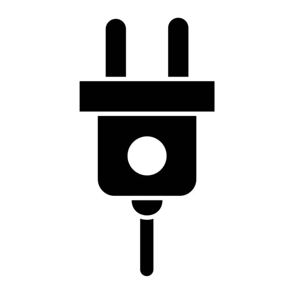 Plug Vector Glyphen Symbol — Stockvektor