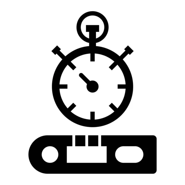Icona Del Cronometro Stile Trendy Sfondo Isolato — Vettoriale Stock