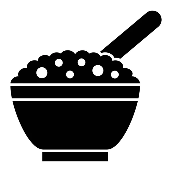 Bowl Rice Noodles Vector Icon Hand Drawn Illustration — Image vectorielle