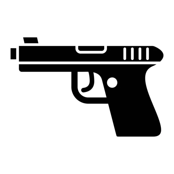 Icona Della Pistola Semplice Illustrazione Delle Icone Vettoriali Delle Armi — Vettoriale Stock