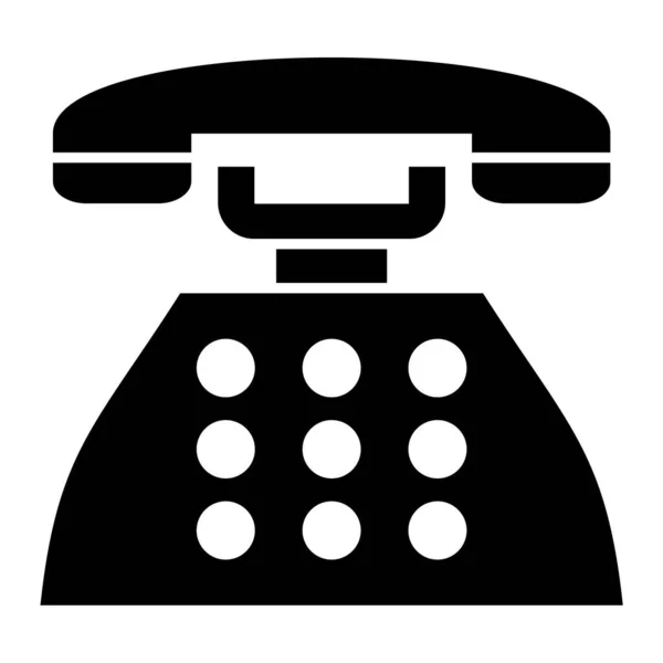Viejo Teléfono Icono Web — Archivo Imágenes Vectoriales