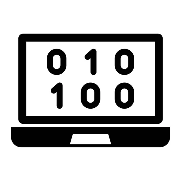 Ordenador Icono Web Ilustración Simple — Archivo Imágenes Vectoriales