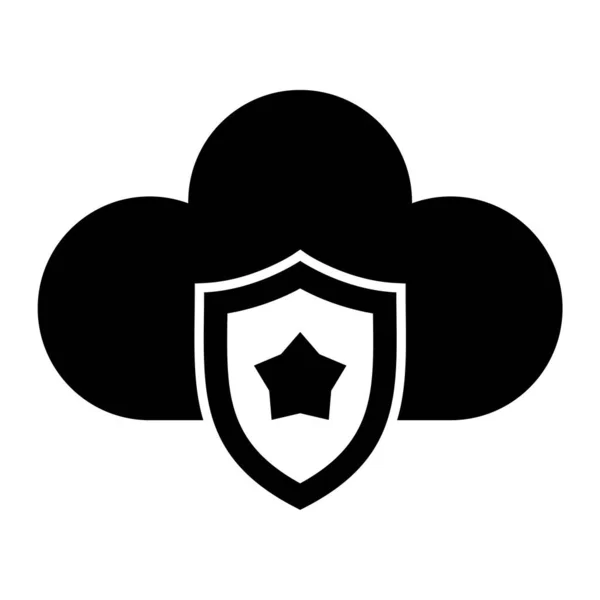 Seguridad Nube Diseño Simple — Archivo Imágenes Vectoriales