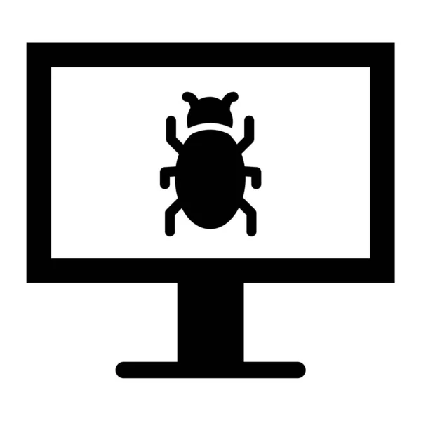 Het Virus Web Icoon Vector Illustratie — Stockvector