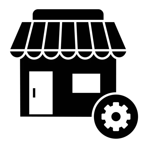 Loja Ilustração Vetor Ícone Web —  Vetores de Stock