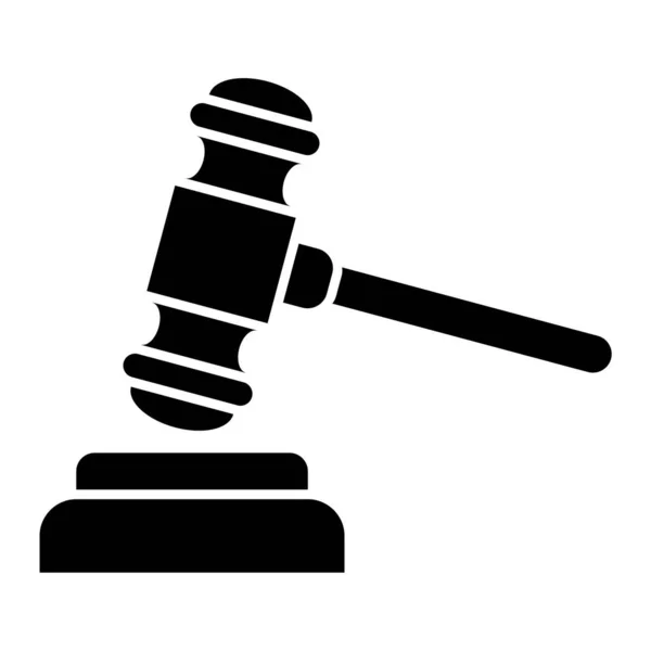 Δικαστής Gavel Εικονίδιο Εικονογράφηση Διανύσματος — Διανυσματικό Αρχείο