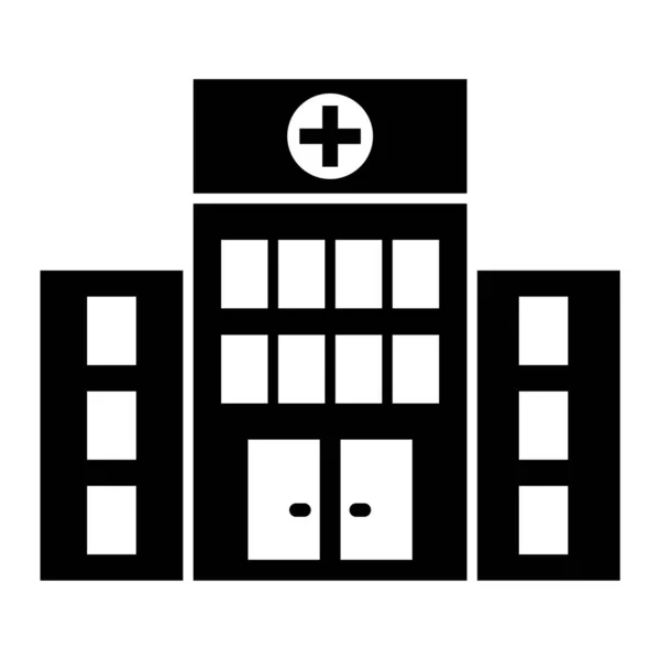 Hospital Edifício Ícone Vetor Ilustração —  Vetores de Stock