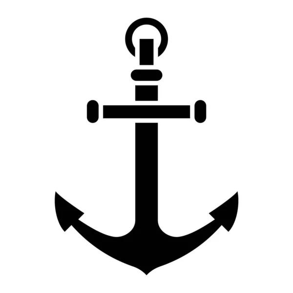 Anker Symbol Einfache Illustration Von Schiffslenkrad Vektorsymbolen Für Das Web — Stockvektor