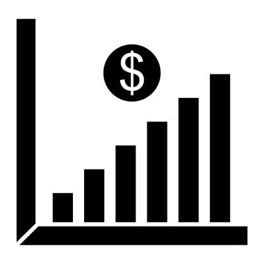 finansal büyüme grafiği, vektör illüstrasyonu