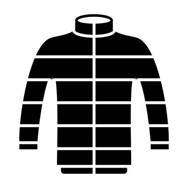 Ceket ikonu. giysi vektör logosunun düz çizimi.