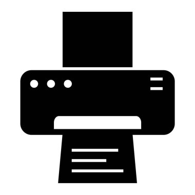 Yazıcı. Web simgesi basit illüstrasyon