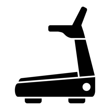 Koşu bandı simgesi. Spor malzemeleri. vektör illüstrasyonu